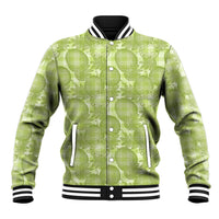 Omaomao Hawaii Breadfruit Palaka Motifs Baseball Jacket LT14 Unisex Green - Polynesian Pride