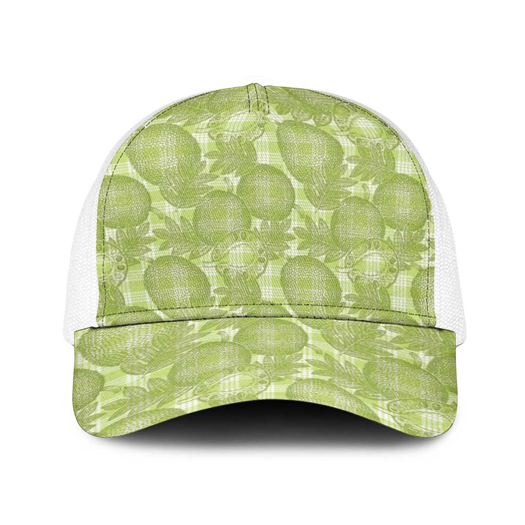 Omaomao Hawaii Breadfruit Palaka Motifs Baseball Net Cap