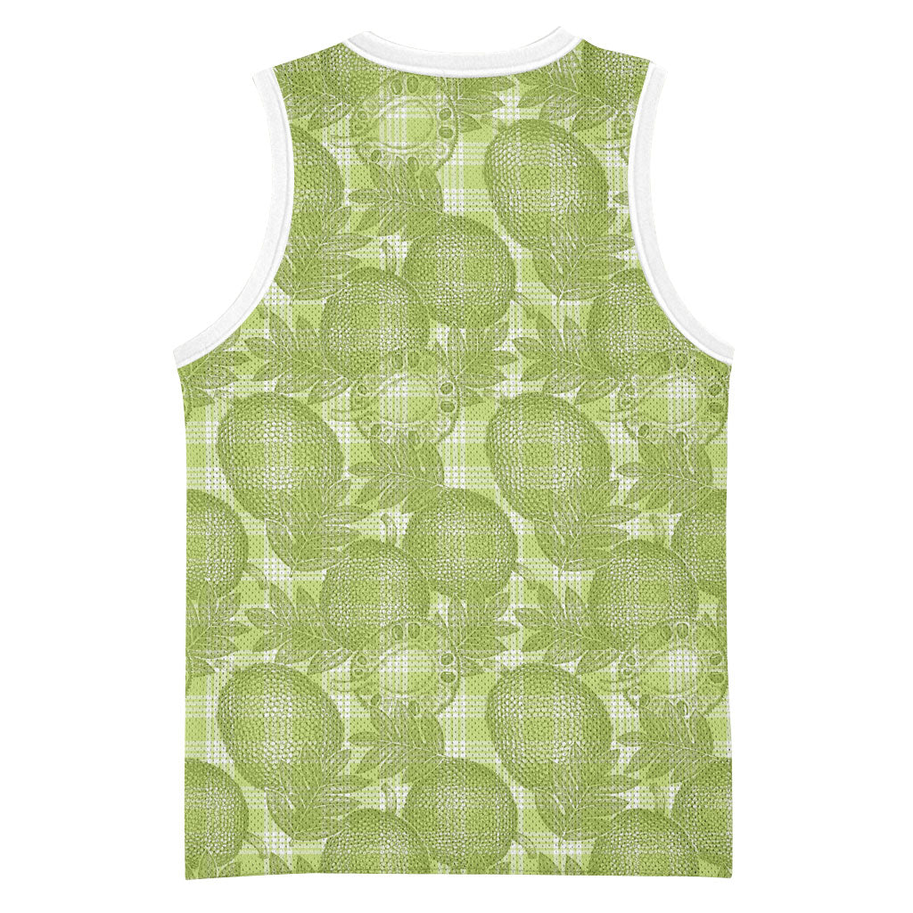 Omaomao Hawaii Breadfruit Palaka Motifs Basketball Jersey LT14 - Polynesian Pride