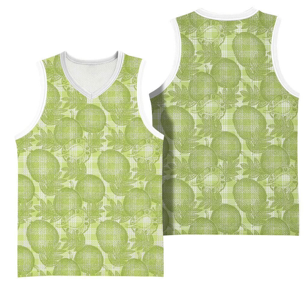 Omaomao Hawaii Breadfruit Palaka Motifs Basketball Jersey LT14 - Polynesian Pride