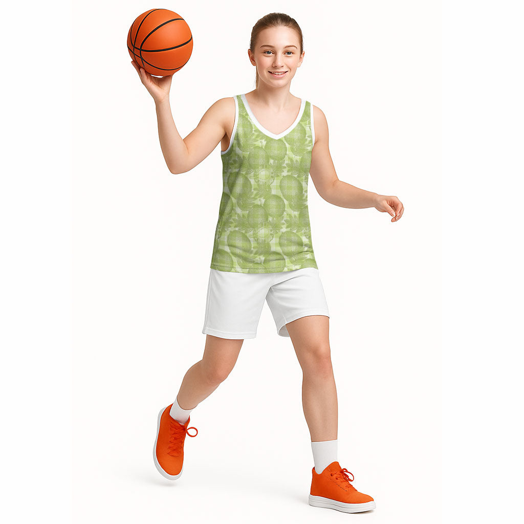 Omaomao Hawaii Breadfruit Palaka Motifs Basketball Jersey LT14 - Polynesian Pride