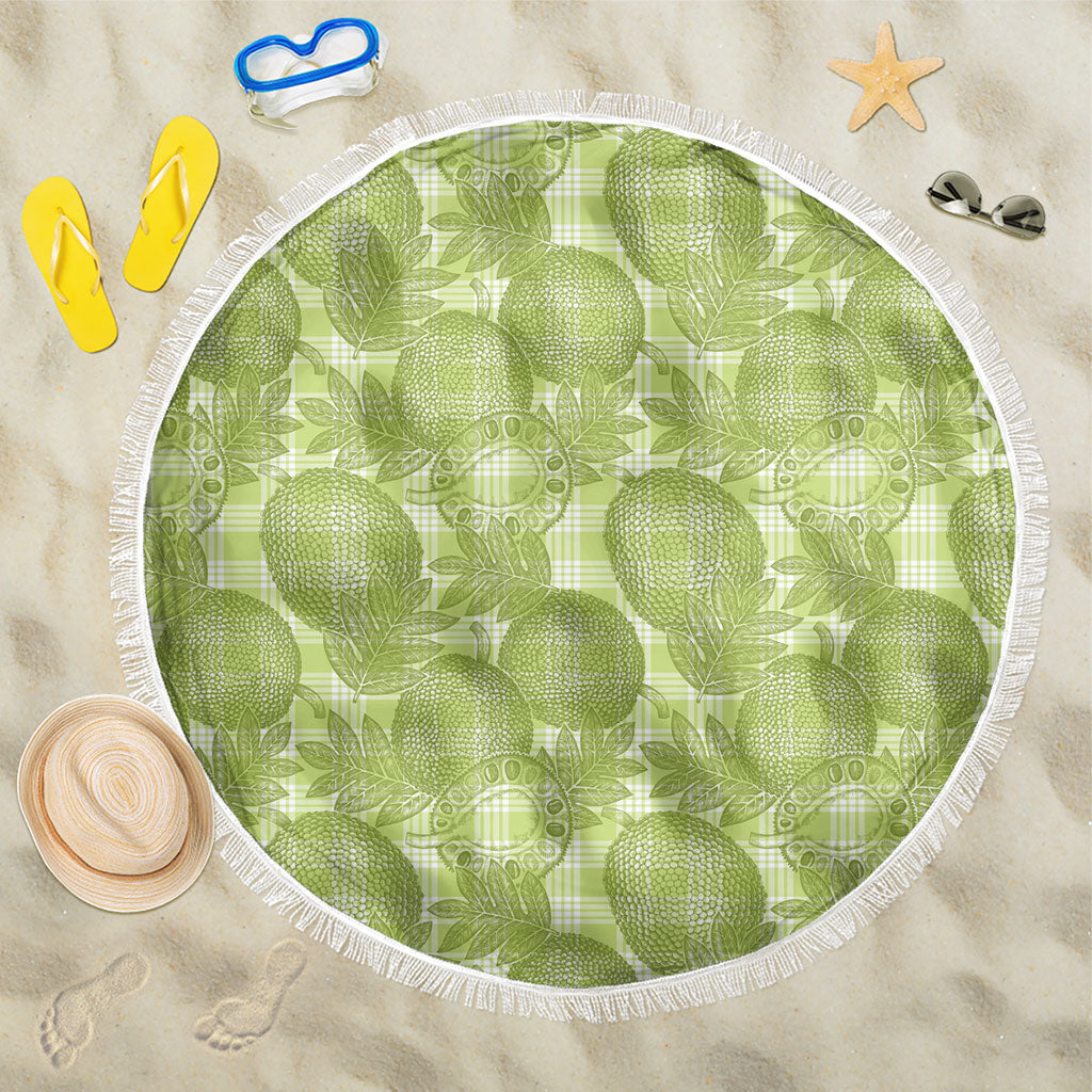 Omaomao Hawaii Breadfruit Palaka Motifs Beach Blanket