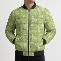 Omaomao Hawaii Breadfruit Palaka Motifs Bomber Puffer Jacket LT14 - Polynesian Pride