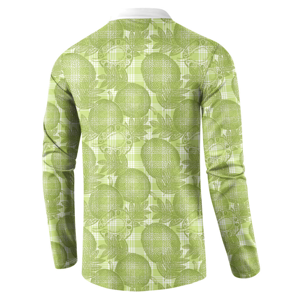 Omaomao Hawaii Breadfruit Palaka Motifs Button Sweatshirt LT14 - Polynesian Pride