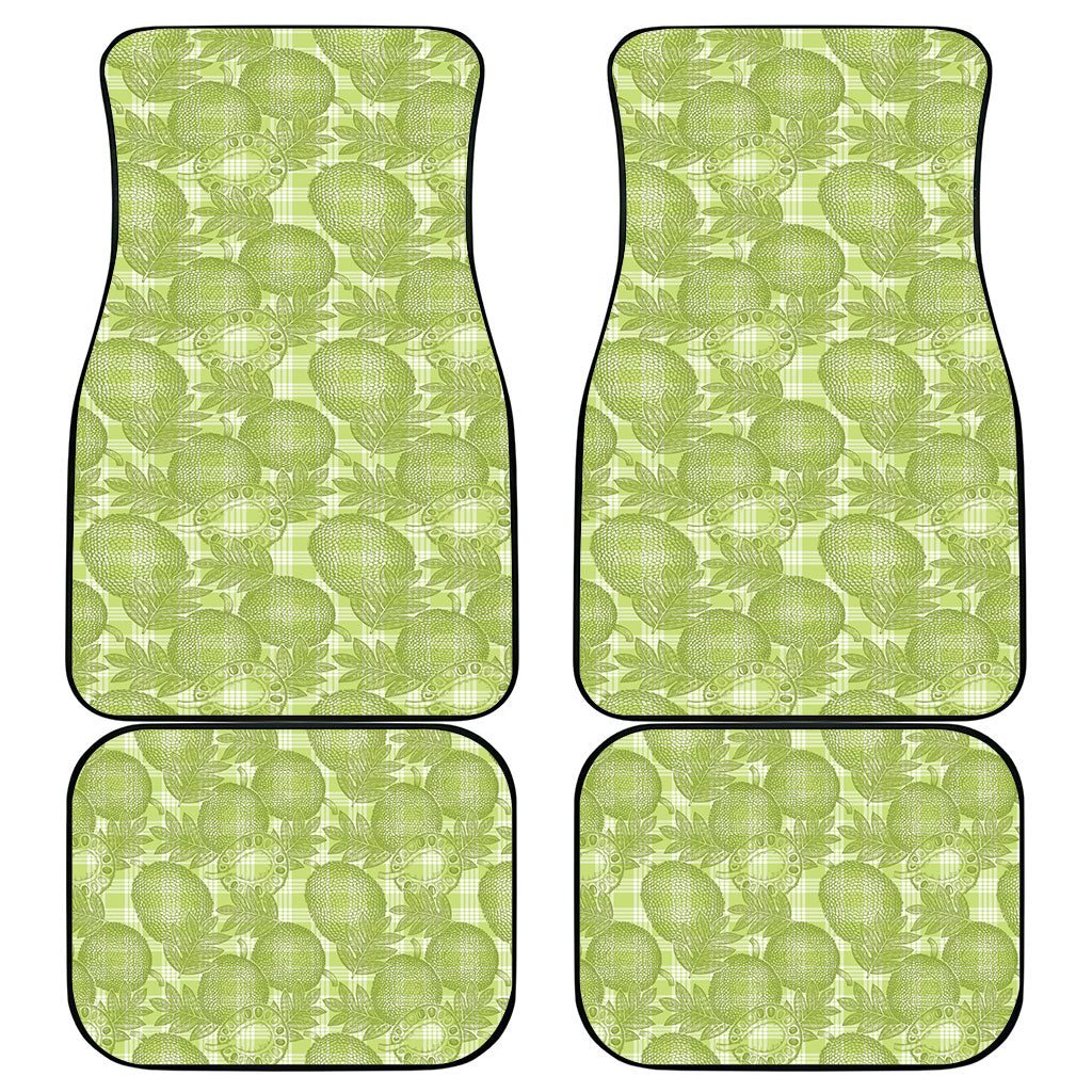 Omaomao Hawaii Breadfruit Palaka Motifs Car Mats LT14 - Polynesian Pride