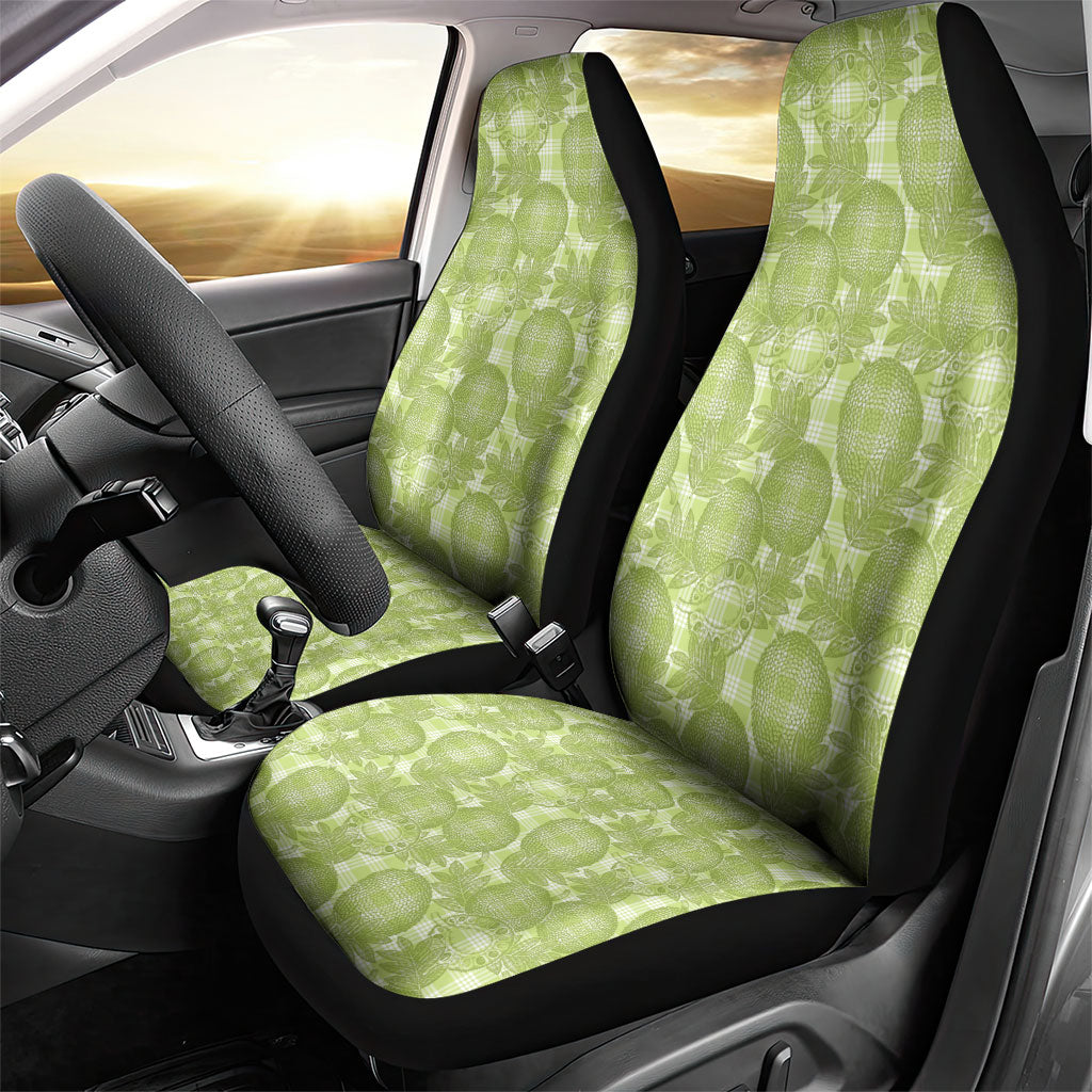 Omaomao Hawaii Breadfruit Palaka Motifs Car Seat Cover LT14 - Polynesian Pride
