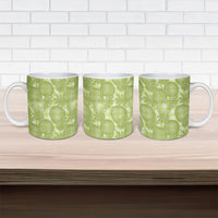 Omaomao Hawaii Breadfruit Palaka Motifs Ceramic Mug LT14 - Polynesian Pride
