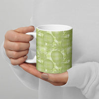 Omaomao Hawaii Breadfruit Palaka Motifs Ceramic Mug LT14 - Polynesian Pride