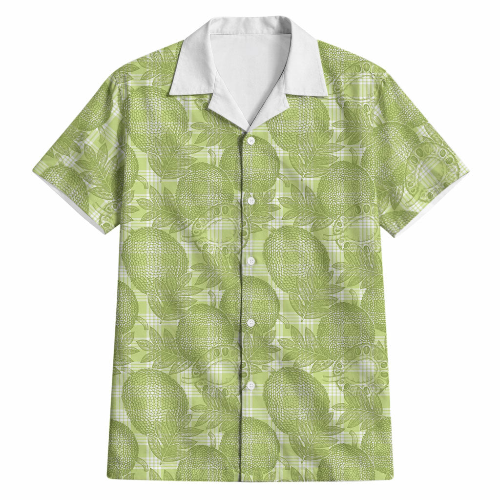 Omaomao Hawaii Breadfruit Palaka Motifs Hawaiian Shirt LT14 Green - Polynesian Pride