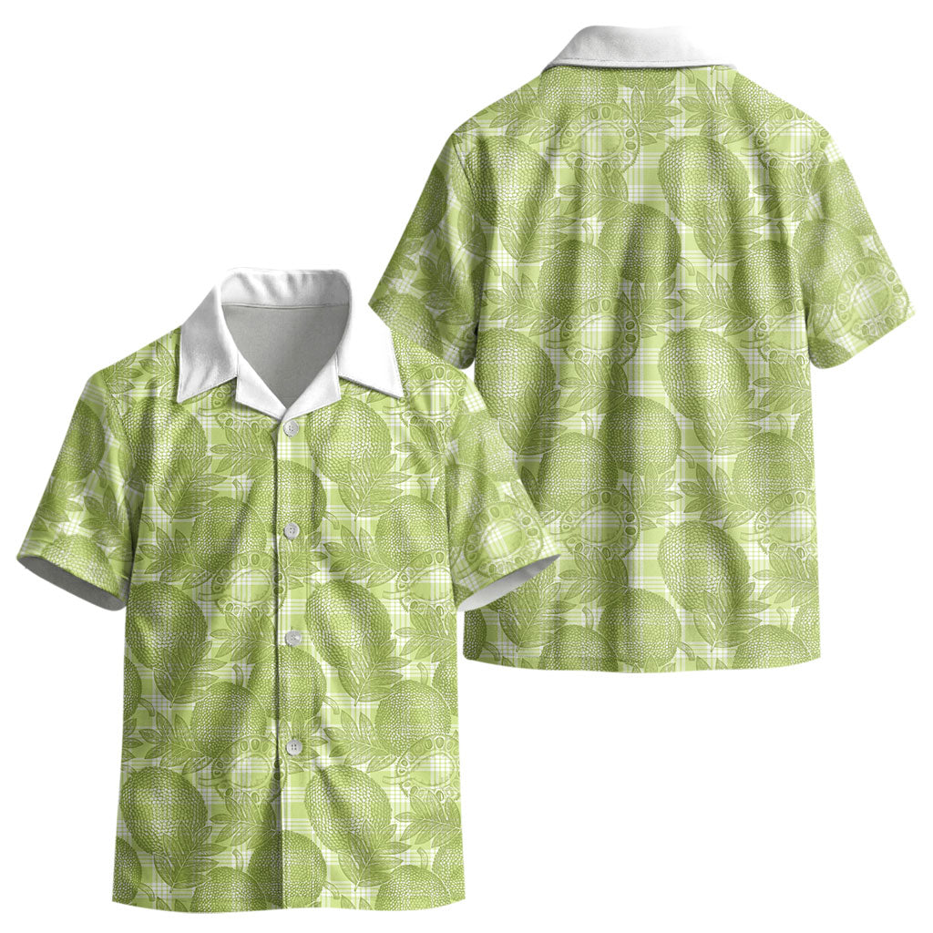 Omaomao Hawaii Breadfruit Palaka Motifs Kid Hawaiian Shirt LT14 - Polynesian Pride