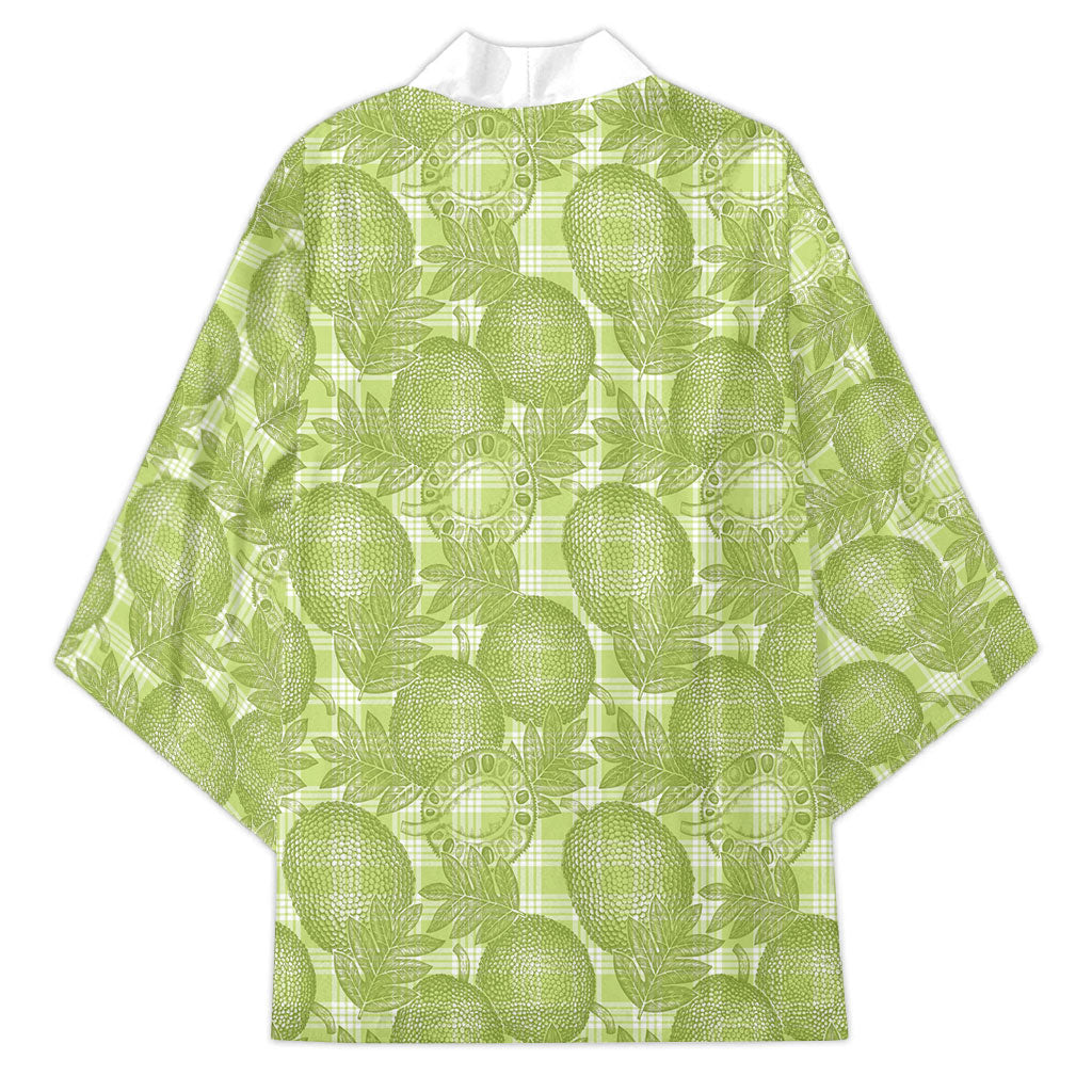 Omaomao Hawaii Breadfruit Palaka Motifs Kimono LT14 - Polynesian Pride