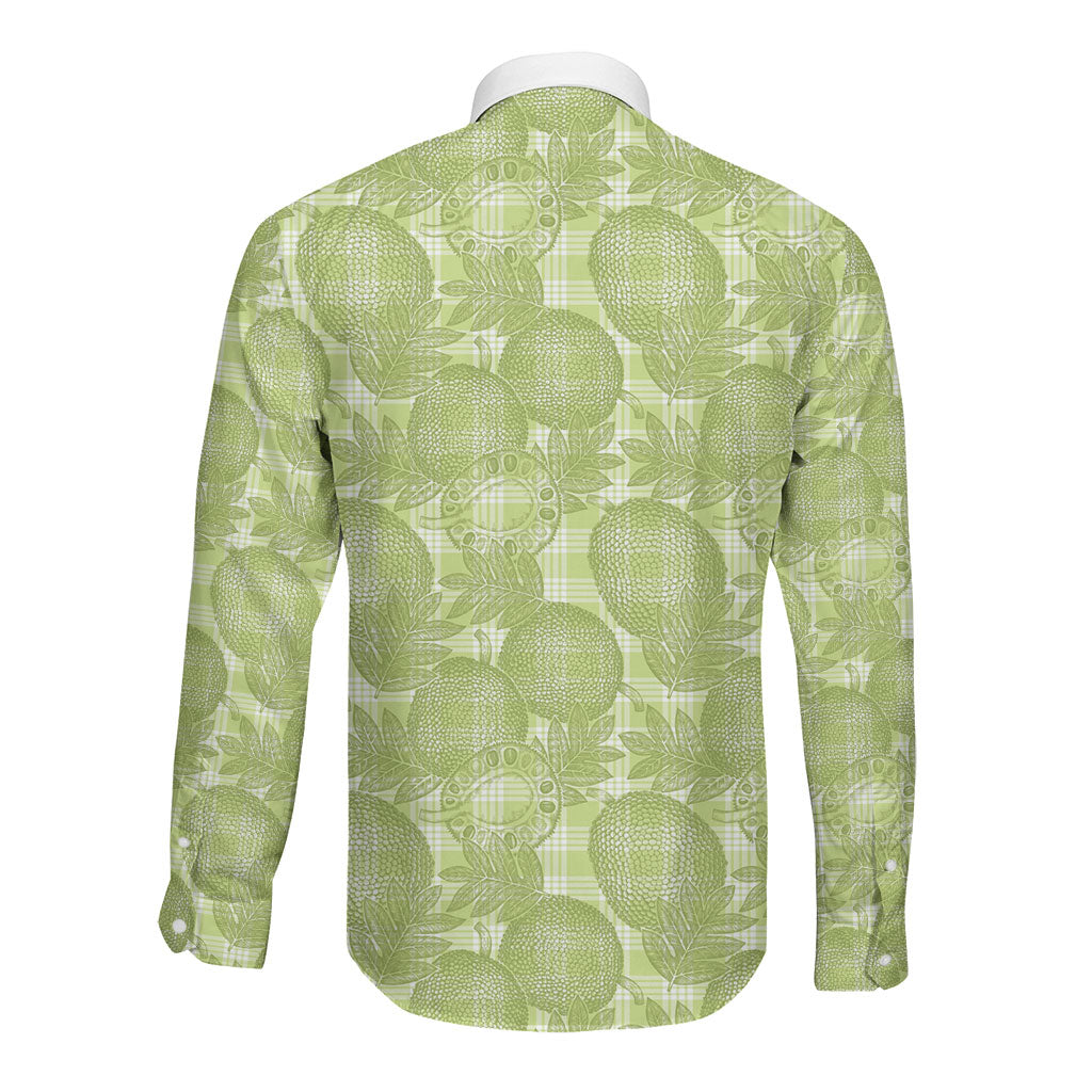 Omaomao Hawaii Breadfruit Palaka Motifs Long Sleeve Button Shirt LT14 - Polynesian Pride