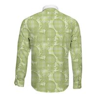 Omaomao Hawaii Breadfruit Palaka Motifs Long Sleeve Button Shirt LT14 - Polynesian Pride