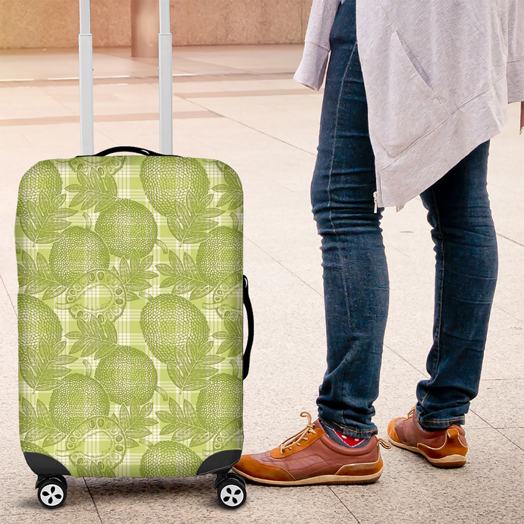 Omaomao Hawaii Breadfruit Palaka Motifs Luggage Cover LT14 Green - Polynesian Pride