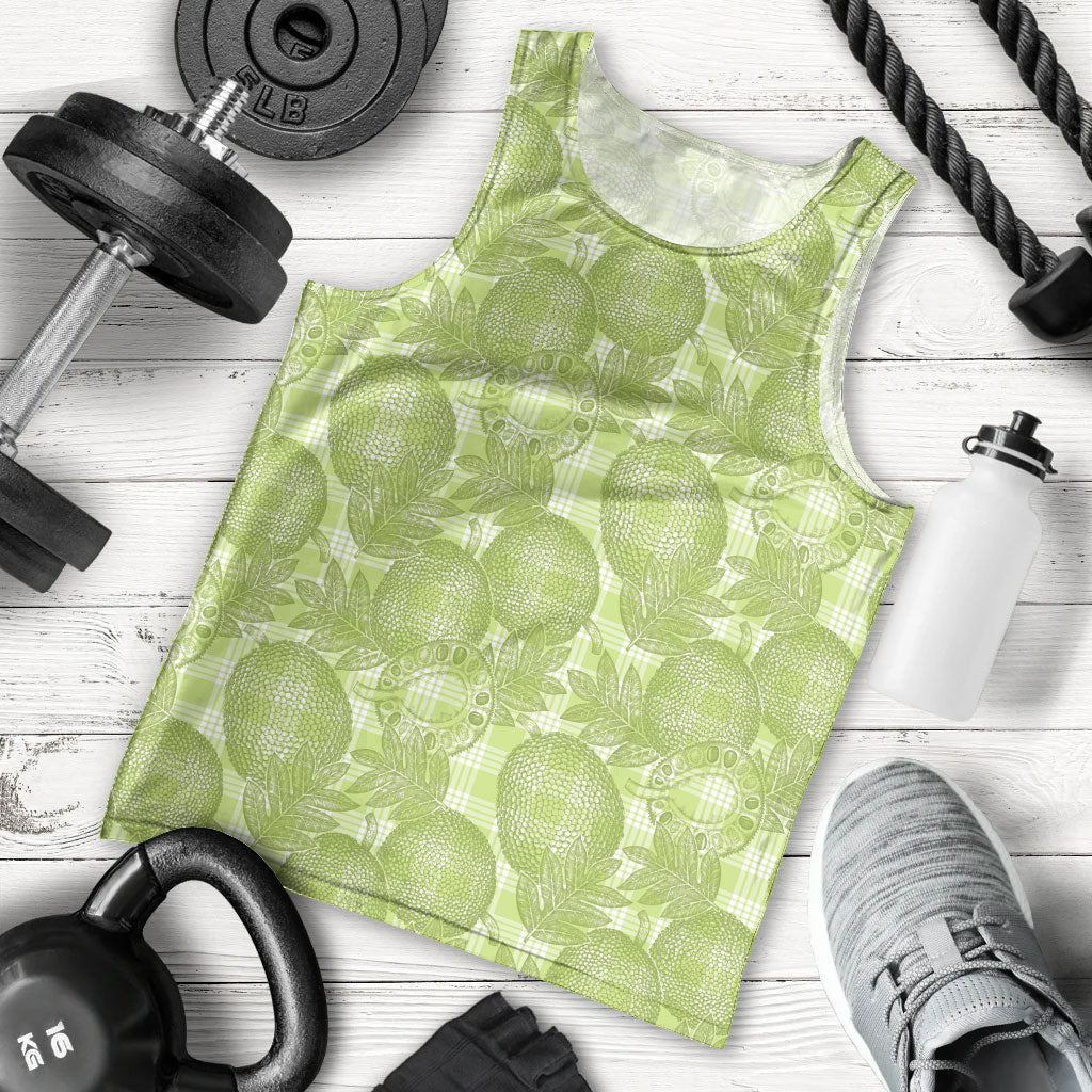 Omaomao Hawaii Breadfruit Palaka Motifs Men Tank Top LT14 - Polynesian Pride