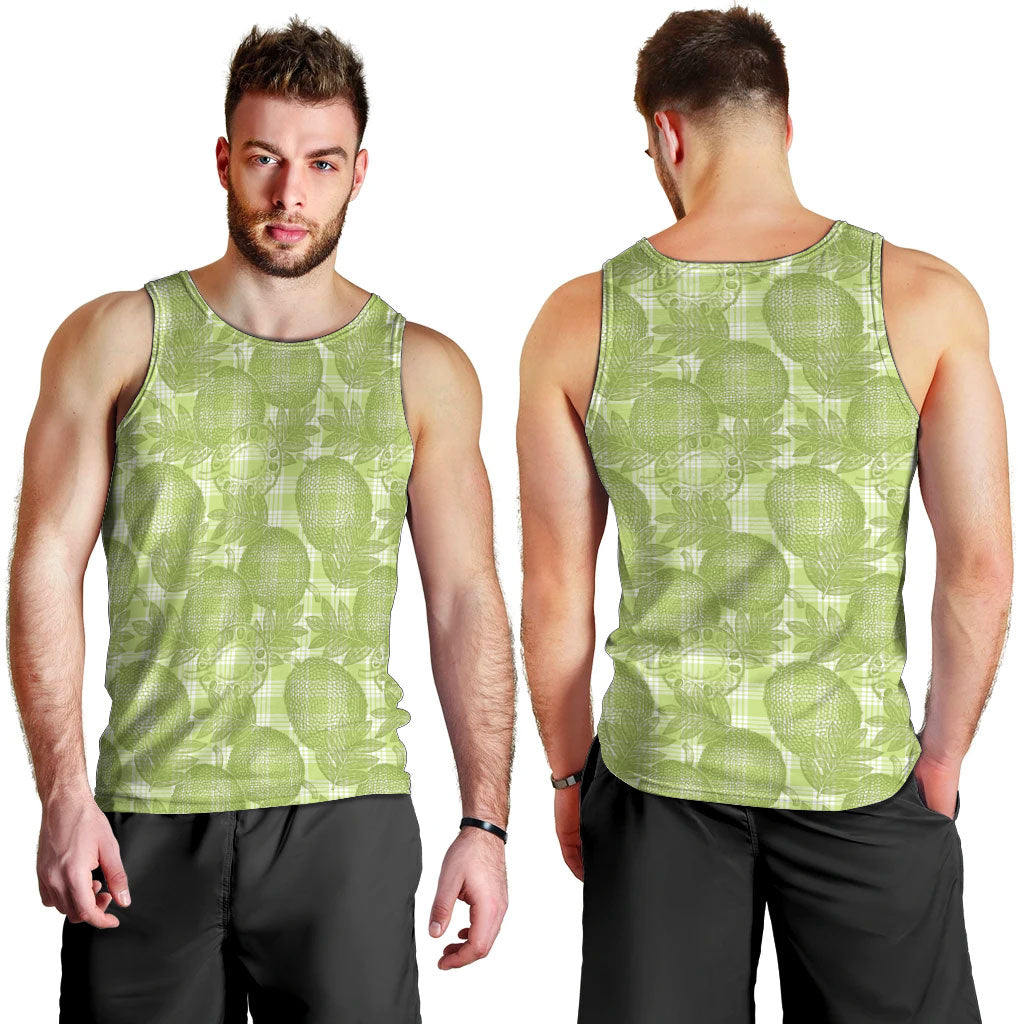 Omaomao Hawaii Breadfruit Palaka Motifs Men Tank Top LT14 - Polynesian Pride