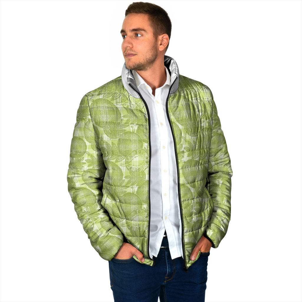 Omaomao Hawaii Breadfruit Palaka Motifs Padded Jacket LT14 - Polynesian Pride