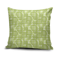 Omaomao Hawaii Breadfruit Palaka Motifs Pillow Cover LT14 Green - Polynesian Pride