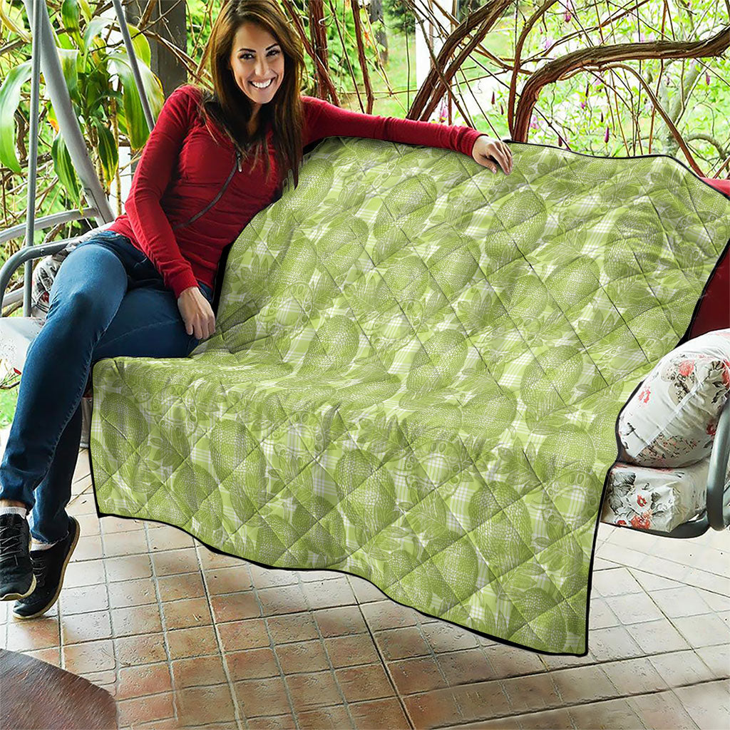 Omaomao Hawaii Breadfruit Palaka Motifs Quilt LT14 - Polynesian Pride