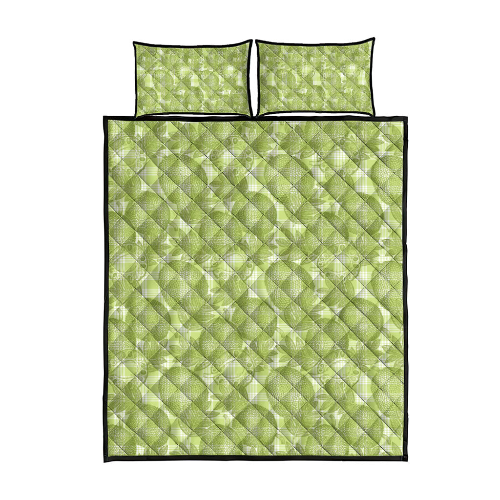 Omaomao Hawaii Breadfruit Palaka Motifs Quilt Bed Set LT14 - Polynesian Pride