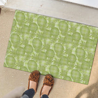 Omaomao Hawaii Breadfruit Palaka Motifs Rubber Doormat LT14 - Polynesian Pride