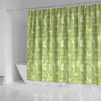 Omaomao Hawaii Breadfruit Palaka Motifs Shower Curtain LT14 - Polynesian Pride