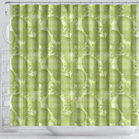 Omaomao Hawaii Breadfruit Palaka Motifs Shower Curtain LT14 - Polynesian Pride