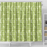 Omaomao Hawaii Breadfruit Palaka Motifs Shower Curtain LT14 - Polynesian Pride