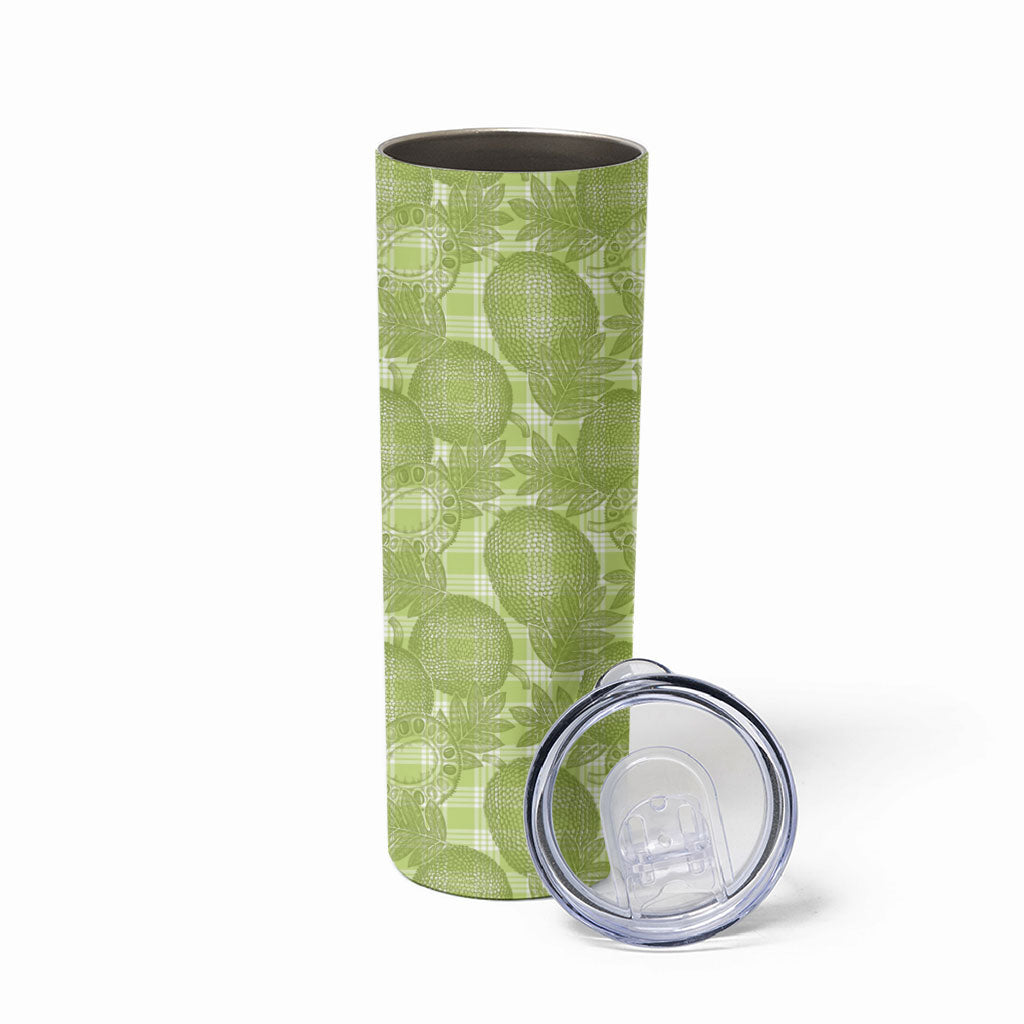 Omaomao Hawaii Breadfruit Palaka Motifs Skinny Tumbler LT14 - Polynesian Pride
