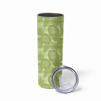 Omaomao Hawaii Breadfruit Palaka Motifs Skinny Tumbler LT14 - Polynesian Pride