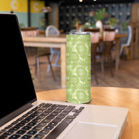 Omaomao Hawaii Breadfruit Palaka Motifs Skinny Tumbler LT14 - Polynesian Pride