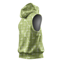 Omaomao Hawaii Breadfruit Palaka Motifs Sleeveless Hoodie LT14 - Polynesian Pride
