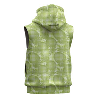 Omaomao Hawaii Breadfruit Palaka Motifs Sleeveless Zip Hoodie LT14 - Polynesian Pride