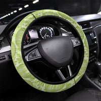 Omaomao Hawaii Breadfruit Palaka Motifs Steering Wheel Cover LT14 Universal Fit Green - Polynesian Pride