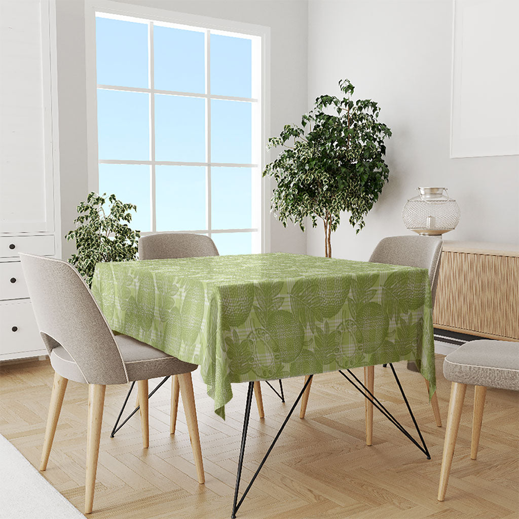 Omaomao Hawaii Breadfruit Palaka Motifs Tablecloth LT14 - Polynesian Pride