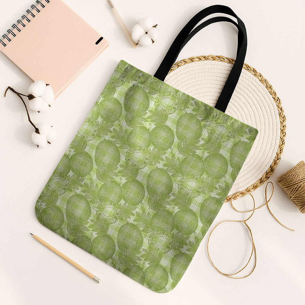 Omaomao Hawaii Breadfruit Palaka Motifs Tote Bag