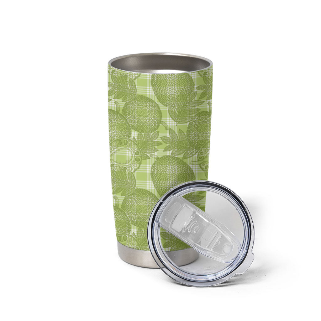 Omaomao Hawaii Breadfruit Palaka Motifs Tumbler Cup LT14 - Polynesian Pride