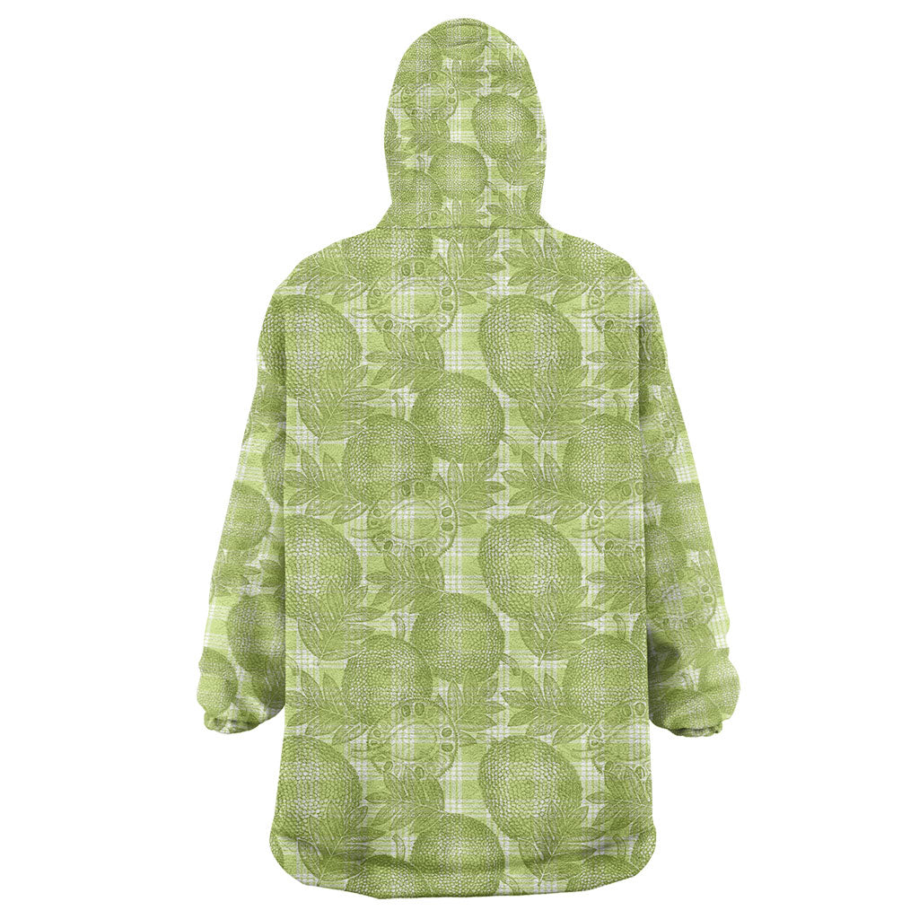 Omaomao Hawaii Breadfruit Palaka Motifs Wearable Blanket Hoodie LT14 - Polynesian Pride