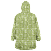 Omaomao Hawaii Breadfruit Palaka Motifs Wearable Blanket Hoodie LT14 - Polynesian Pride