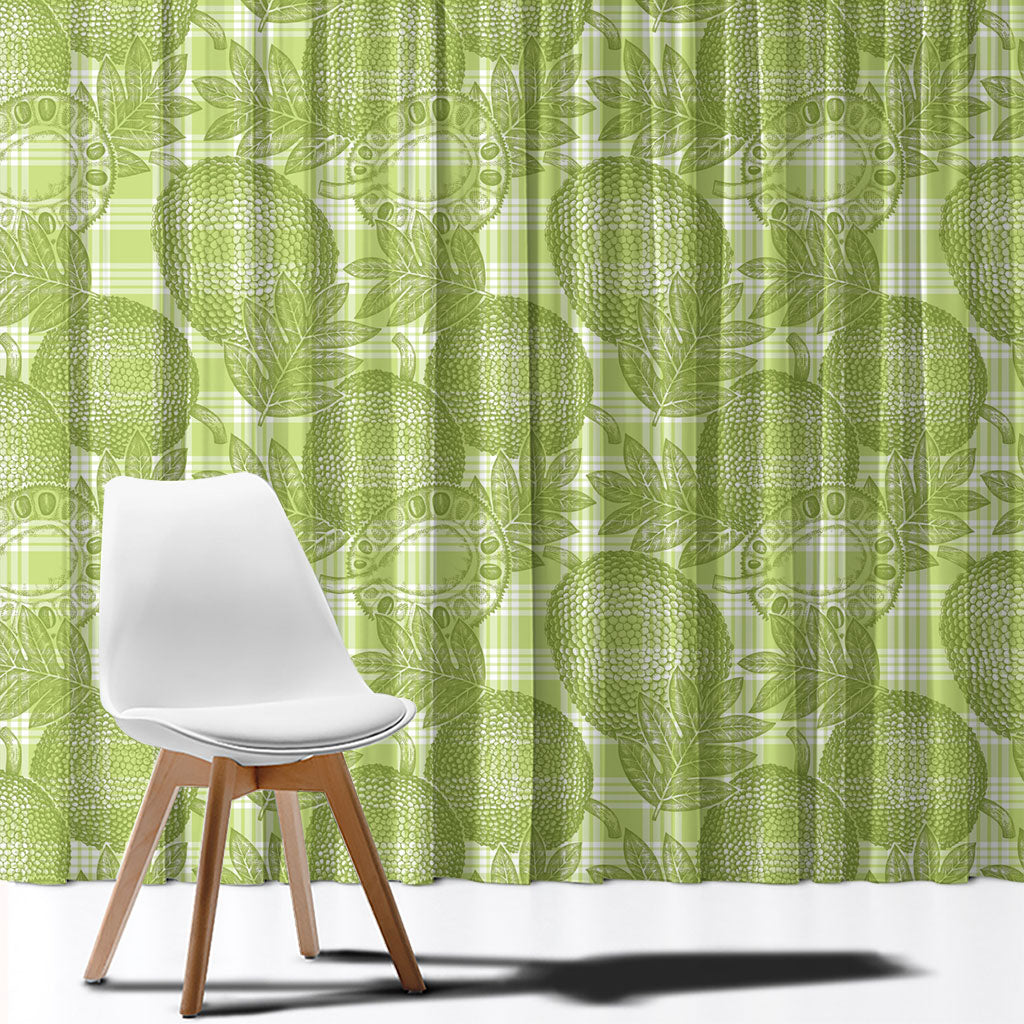 Omaomao Hawaii Breadfruit Palaka Motifs Window Curtain LT14 - Polynesian Pride