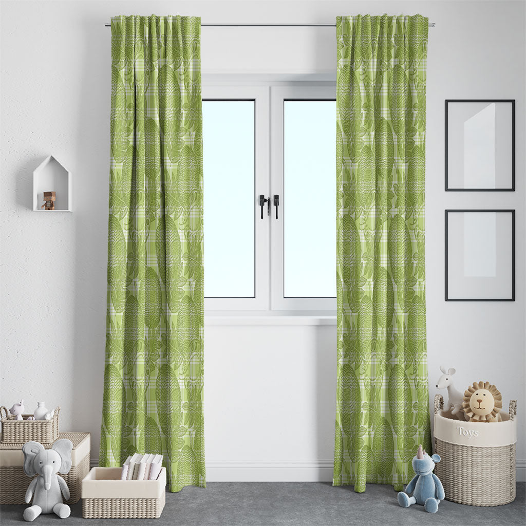 Omaomao Hawaii Breadfruit Palaka Motifs Window Curtain LT14 - Polynesian Pride