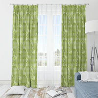 Omaomao Hawaii Breadfruit Palaka Motifs Window Curtain LT14 - Polynesian Pride