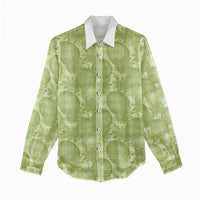 Omaomao Hawaii Breadfruit Palaka Motifs Women Casual Shirt LT14 - Polynesian Pride