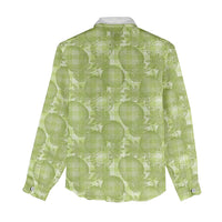 Omaomao Hawaii Breadfruit Palaka Motifs Women Casual Shirt LT14 - Polynesian Pride