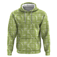 Omaomao Hawaii Breadfruit Palaka Motifs Zip Hoodie LT14 Pullover Hoodie Green - Polynesian Pride