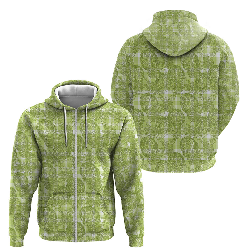 Omaomao Hawaii Breadfruit Palaka Motifs Zip Hoodie LT14 - Polynesian Pride