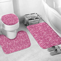 Alaka Hawaii Breadfruit Palaka Motifs Bathroom Set LT14 Mat Set Only (3 pcs) One Size Pink - Polynesian Pride