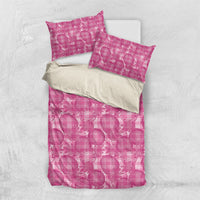 Alaka Hawaii Breadfruit Palaka Motifs Bedding Set LT14 US Twin 172cm x 218cm Pink - Polynesian Pride