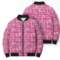 Alaka Hawaii Breadfruit Palaka Motifs Bomber Puffer Jacket LT14 - Polynesian Pride