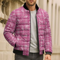 Alaka Hawaii Breadfruit Palaka Motifs Bomber Puffer Jacket LT14 - Polynesian Pride